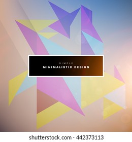 Geometric Vector Background. Triangles Pattern for Business Presentations, Application Cover and Web Site Design