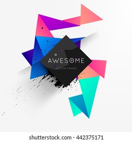 Geometric Vector Background. Triangles Pattern for Business Presentations, Application Cover and Web Site Design