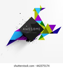 Geometric Vector Background. Triangles Pattern for Business Presentations, Application Cover and Web Site Design
