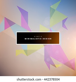Geometric Vector Background. Triangles Pattern for Business Presentations, Application Cover and Web Site Design.