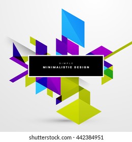 Geometric Vector Background. Triangles Pattern for Business Presentations, Application Cover and Web Site Design
