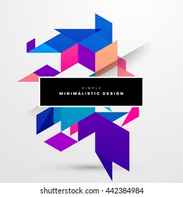 Geometric Vector Background. Triangles Pattern for Business Presentations, Application Cover and Web Site Design