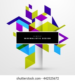 Geometric Vector Background. Triangles Pattern for Business Presentations, Application Cover and Web Site Design