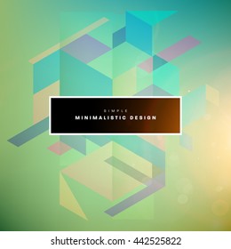 Geometric Vector Background. Triangles Pattern for Business Presentations, Application Cover and Web Site Design