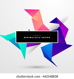 Geometric Vector Background. Triangles Pattern for Business Presentations, Application Cover and Web Site Design