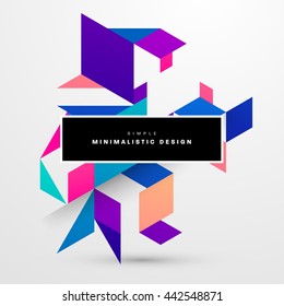 Geometric Vector Background. Triangles Pattern for Business Presentations, Application Cover and Web Site Design