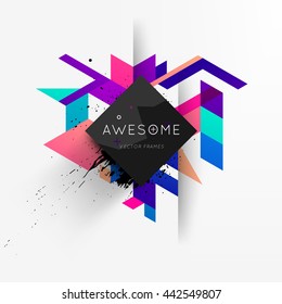 Geometric Vector Background. Triangles Pattern for Business Presentations, Application Cover and Web Site Design