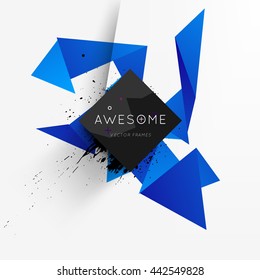 Geometric Vector Background. Triangles Pattern for Business Presentations, Application Cover and Web Site Design