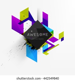 Geometric Vector Background. Triangles Pattern for Business Presentations, Application Cover and Web Site Design