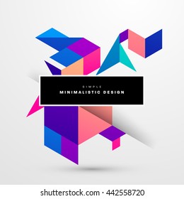Geometric Vector Background. Triangles Pattern for Business Presentations, Application Cover and Web Site Design