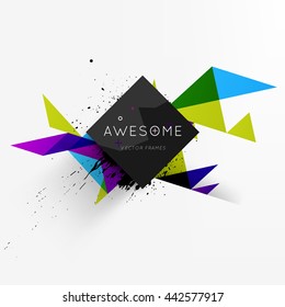Geometric Vector Background. Triangles Pattern for Business Presentations, Application Cover and Web Site Design
