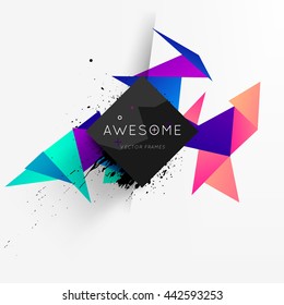 Geometric Vector Background. Triangles Pattern for Business Presentations, Application Cover and Web Site Design