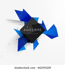 Geometric Vector Background. Triangles Pattern for Business Presentations, Application Cover and Web Site Design