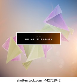 Geometric Vector Background. Triangles Pattern for Business Presentations, Application Cover and Web Site Design