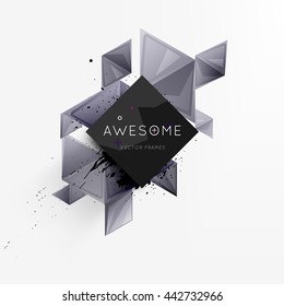 Geometric Vector Background. Triangles Pattern for Business Presentations, Application Cover and Web Site Design