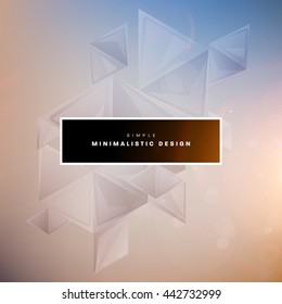 Geometric Vector Background. Triangles Pattern for Business Presentations, Application Cover and Web Site Design