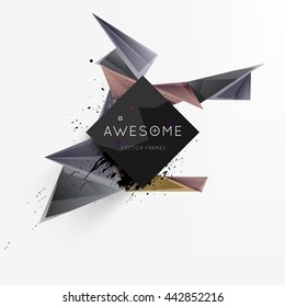 Geometric Vector Background. Triangles Pattern for Business Presentations, Application Cover and Web Site Design