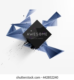 Geometric Vector Background. Triangles Pattern for Business Presentations, Application Cover and Web Site Design