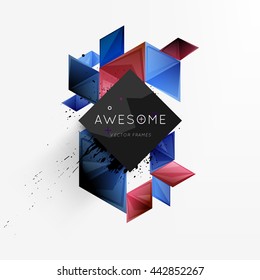 Plano de fundo do vetor geométrico. Padrão Triângulos para apresentações de negócios, capa de aplicativo e design de site