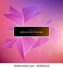 Geometric Vector Background. Triangles Pattern for Business Presentations, Application Cover and Web Site Design