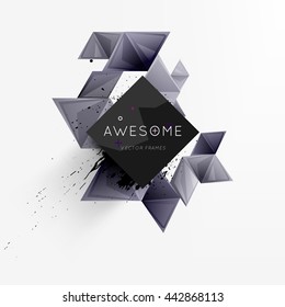 Geometric Vector Background. Triangles Pattern for Business Presentations, Application Cover and Web Site Design
