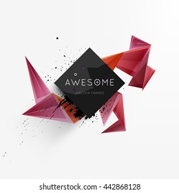 Geometric Vector Background. Triangles Pattern for Business Presentations, Application Cover and Web Site Design