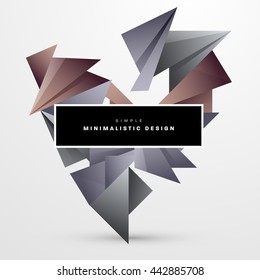 Geometric Vector Background. Triangles Pattern for Business Presentations, Application Cover and Web Site Design