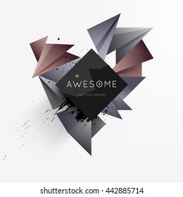 Geometric Vector Background. Triangles Pattern for Business Presentations, Application Cover and Web Site Design