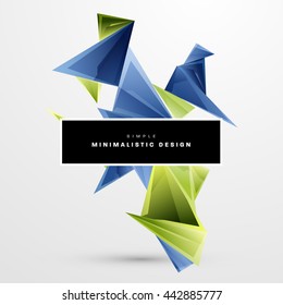 Geometric Vector Background. Triangles Pattern for Business Presentations, Application Cover and Web Site Design