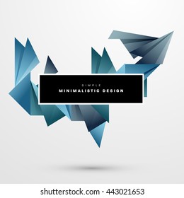 Geometric Vector Background. Triangles Pattern for Business Presentations, Application Cover and Web Site Design