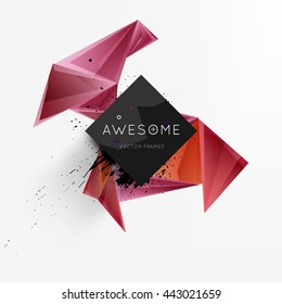Geometric Vector Background. Triangles Pattern for Business Presentations, Application Cover and Web Site Design