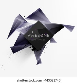 Geometric Vector Background. Triangles Pattern for Business Presentations, Application Cover and Web Site Design