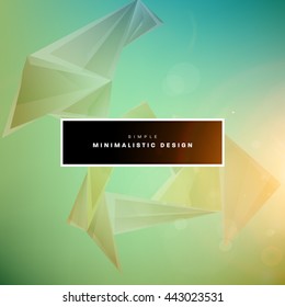 Geometric Vector Background. Triangles Pattern for Business Presentations, Application Cover and Web Site Design