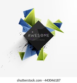 Geometric Vector Background. Triangles Pattern for Business Presentations