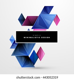 Geometric Vector Background. Triangles Pattern for Business Presentations