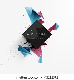 Geometric Vector Background. Triangles Pattern for Business Presentations