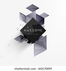 Geometric Vector Background. Triangles Pattern for Business Presentations