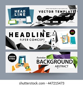 Geometric Vector Background. Triangles Pattern for Business Presentations, Application Cover and Web Site Design.
