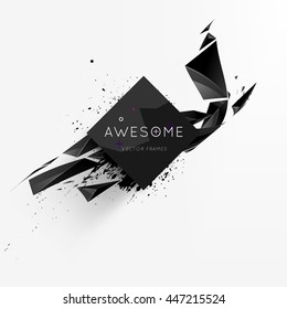 Geometric Vector Background. Triangles Pattern for Business Presentations, Application Cover and Web Site Design.