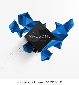 Geometric Vector Background. Triangles Pattern for Business Presentations, Application Cover and Web Site Design.