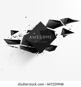 Geometric Vector Background. Triangles Pattern for Business Presentations, Application Cover and Web Site Design.