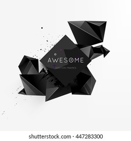 Geometric Vector Background. Triangles Pattern for Business Presentations, Application Cover and Web Site Design.