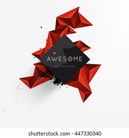 Geometric Vector Background. Triangles Pattern for Business Presentations, Application Cover and Web Site Design.
