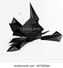 Geometric Vector Background. Triangles Pattern for Business Presentations, Application Cover and Web Site Design.