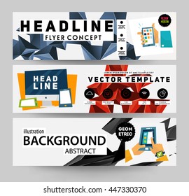 Geometric Vector Background. Triangles Pattern for Business Presentations, Application Cover and Web Site Design.