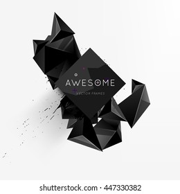 Geometric Vector Background. Triangles Pattern for Business Presentations, Application Cover and Web Site Design.