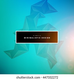 Geometric Vector Background. Triangles Pattern for Business Presentations, Application Cover and Web Site Design.