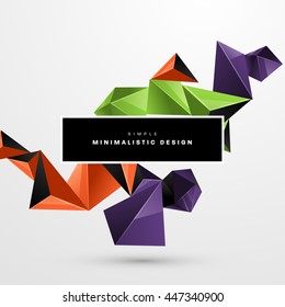 Geometric Vector Background. Triangles Pattern for Business Presentations, Application Cover and Web Site Design.