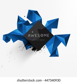 Geometric Vector Background. Triangles Pattern for Business Presentations, Application Cover and Web Site Design.