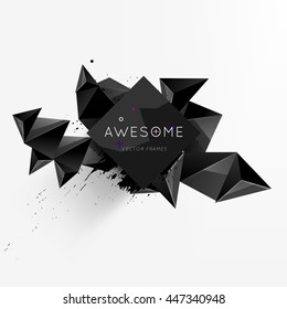 Geometric Vector Background. Triangles Pattern for Business Presentations, Application Cover and Web Site Design.